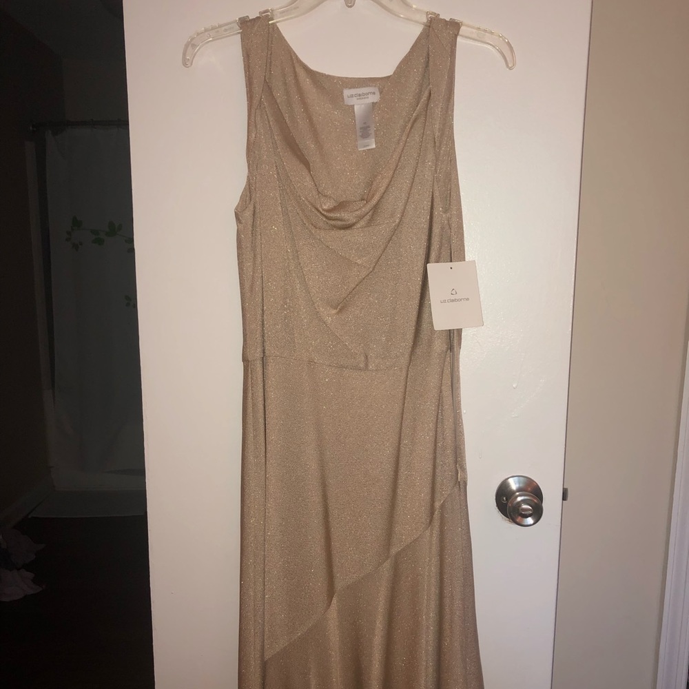 Liz Claiborne sparkly gold dress